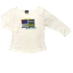 Vintage Bon Jovi Shirt 2001 One Wild Night World Tour Made in USA Womens OS Rare